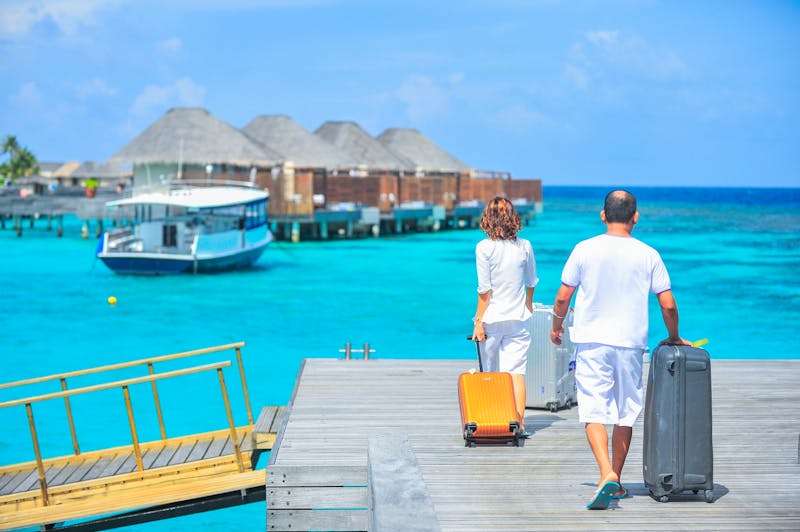 Couple traveling